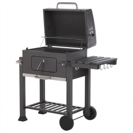 Beliani-PAVLOF-Houtskoolgrill-Grijs-Staal