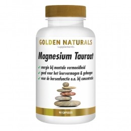 GratisVerzending2xGoldenNaturalsMagnesiumTauraat90vegacapsules