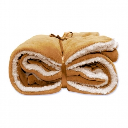 Larscoralfleecesuedeplaidlatte150x200cmUniqueLiving-Uniqueliving