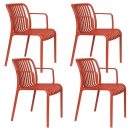 HousecraftLivingManteTuinstoelenTerraRood-Setvan4