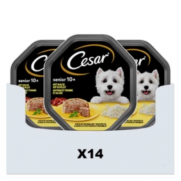 14xCesarSeniorinGeleiKuipjeKipenRijst150gr