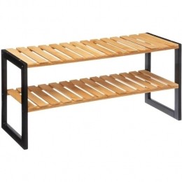 5FiveSchoenenrek-bruin-bamboe-6paarschoenen-70x34cm