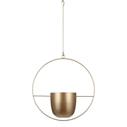 MicaDecorationsDexterHangendeBloempot-L34xB14xH65cm-Goud