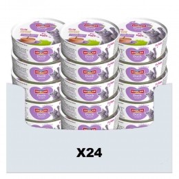 24xSmolkeKattenvoerSoftPatEend80gr