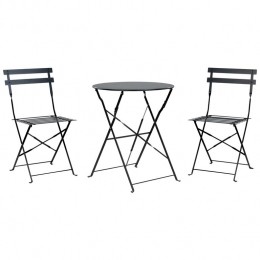 Beliani-FIORI-Bistrosetvoor2-Zwart-Staal