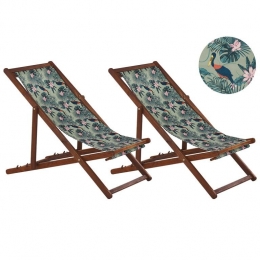 Beliani-ANZIO-Strandstoelsetvan2-DonkerhoutPelikaan-Polyester