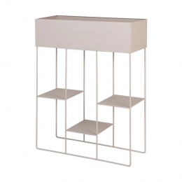 ArtichokPepijnStaandeMetalenPlantenbakBeige