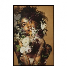 J-LinewanddecoratieVrouwBloemen-canvashout-mix