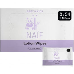 2xNaifBabyKidsLotionBillendoekjesPlasticvrij8x54432stuks