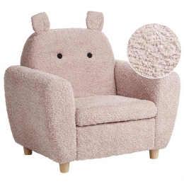 Beliani-MARIBO-Kinderfauteuil-Roze-Boucl