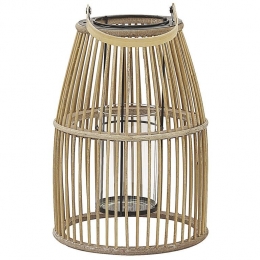 Beliani-HOSTE-Lantaarn-Beige-Bamboehout