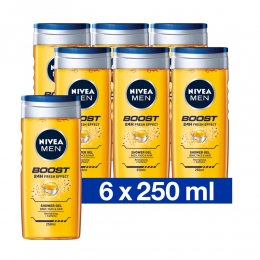 6xNIVEAMenBoostDouchegel250ml