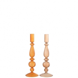 J-LinekaarshouderBollen-glas-oranje-2stuks