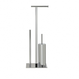 SealskinSquareToiletbutler-Toiletrolhouder-ToiletborstelmetHouder-Reserverolhouder-Vrijstaand-Chroom