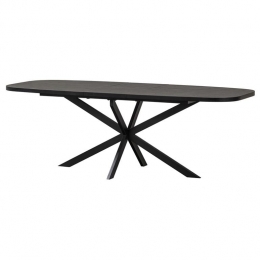 WOOODArrosEettafelUitschuifbaar-Zwart-75x180220x90