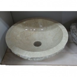 WaskomNatuursteenW01MarmoCream40x40x15cm