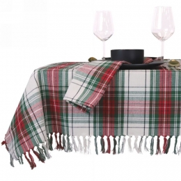 TafelkleedXmastartan150x200cmwhiteUniqueLiving-Uniqueliving