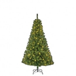 CharltonKunstkerstboommetLEDVerlichtingH185cmGroen