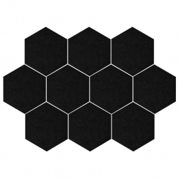 QUVIOViltenmemobordhexagonsetvan10-Zwart