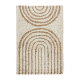 sweeek-Interieurtapijtgeometrischregenboogpatroonbeige