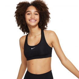 NikeSwooshSportbehaKidsZwartWit