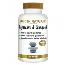 GratisVerzending2xGoldenNaturalsMagnesiumCrampbark180tabletten