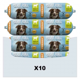 10xFokkerMeatRollHondenvoerNatLam-Zalm800gr