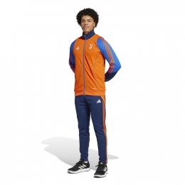 adidasJuventusTrainingspakFull-Zip2024-2025OranjeDonkerblauwBlauwWit