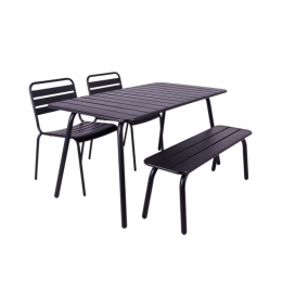 MetalentuinsetMax150cmzwart-4-delig