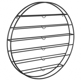 VtwLiving-IndustrieelWijnrekRond-Zwart-Metaal-80cm