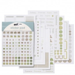 Stickerpad-20vellen-groenbeige