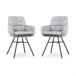 NolonNoa-MiaEetkamerstoelenSetvan2-Grijs-ZwartePoten