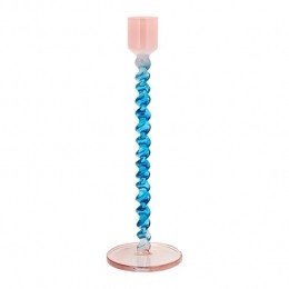 VillaCollectionStylesGlazenKandelaarTwist-BlauwRoze