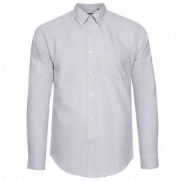 BENSHERMANOxfordCottonHerenHemdmetlangemouwen1012796-GRIJS
