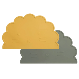 Dutsi-2-PackSiliconenPlacematBabyLeeuw-MosterdgeelSage