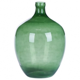 Beliani-ROTI-Decoratievevaas-Groen-39cm-Glas