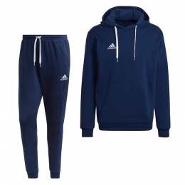 adidasEntrada22SweatHoodieTrainingspakDonkerblauwWit