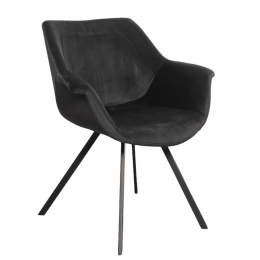 Rayarmchairvelvet-zwartOUTLET