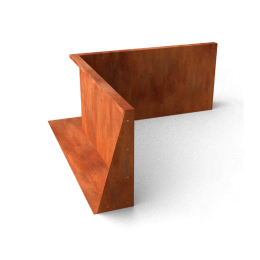 FrontaKeerwandenCortenstaalHoekstuk1000x200x350mmGeroba-Geroba