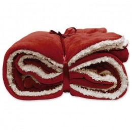 UniqueLivingLarscoralfleecesuedeplaid150x200cmred