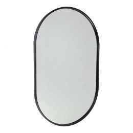 FragixBostonSpiegelOvaal-Zwart-Metaal-80x50