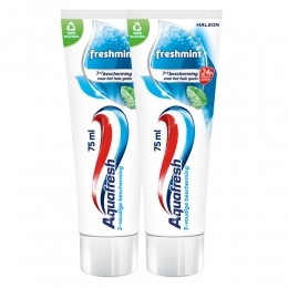 2xAquafreshTandpastaFreshmint3in1GezondeTanden2x75ml