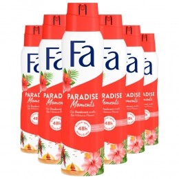 6xFaDeodorantSprayParadiseMoments150ml