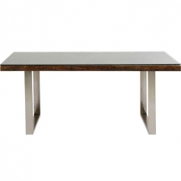 ConleyEettafel180X90Cm-HoutEnVerchroomdMetaal