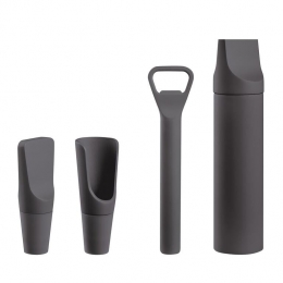 IloWijnaccessoiresMagnetSet4GrijsStaal