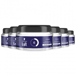6xTaftMenPowerGelTitaneHold6250ml