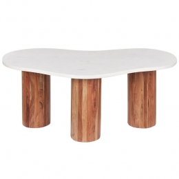 Beliani-CASABLANCA-Salontafel-Wit-Marmer