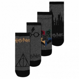 HarryPotterHogwartsMixHerenSneakersokken4paren013332