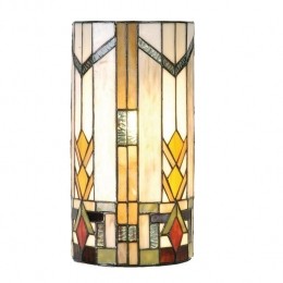 LumilampWandlampTiffany20x11x36cmBeigeGroenGlas