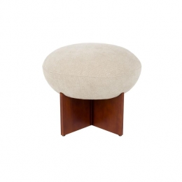 HousecraftLivingUfoPoefopHoutenonderstelRond51cmBeigeBruin